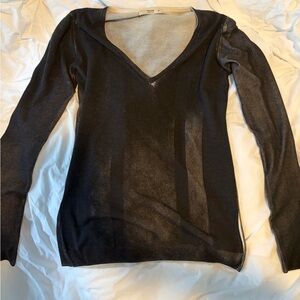 Prada black and white Wool Knit Sweater Top
